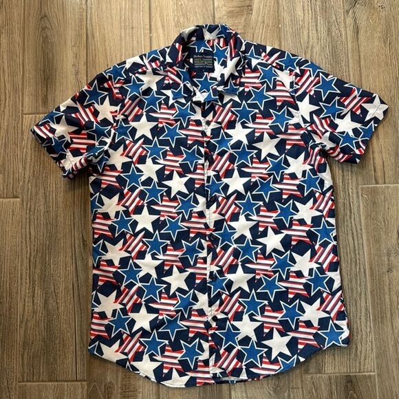 Broken Threads addicted to Summer Men's‎ Patriotic button up shirt Large - Picture 2 of 8